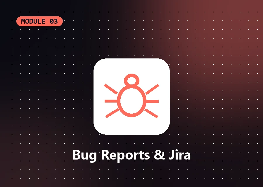 Bug reports and Jira module badge with a bug icon