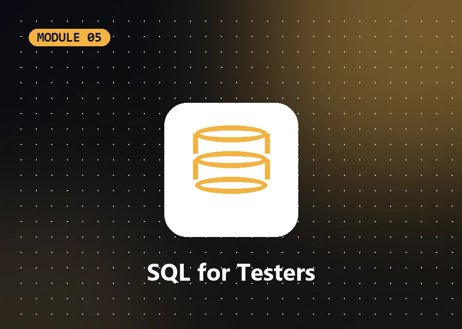 SQL for testers module badge with database tables